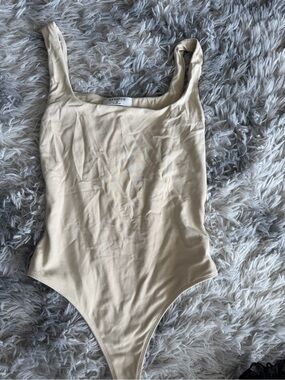 Babaton Cream Scoop One-Piece Bodysuit